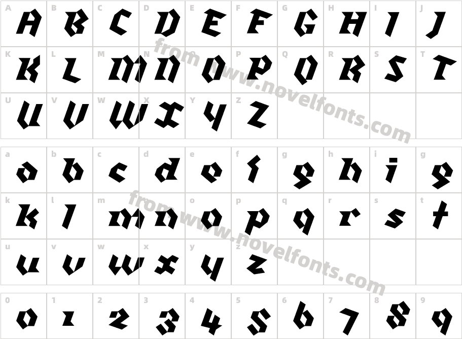 Klute-WhiteCharacter Map