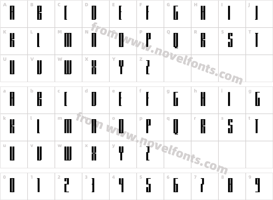 Knifer 300 RegularCharacter Map