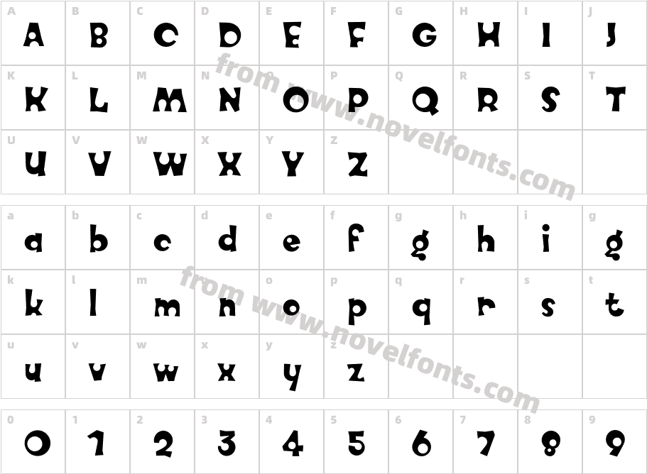 Knobcheese-NormalCharacter Map