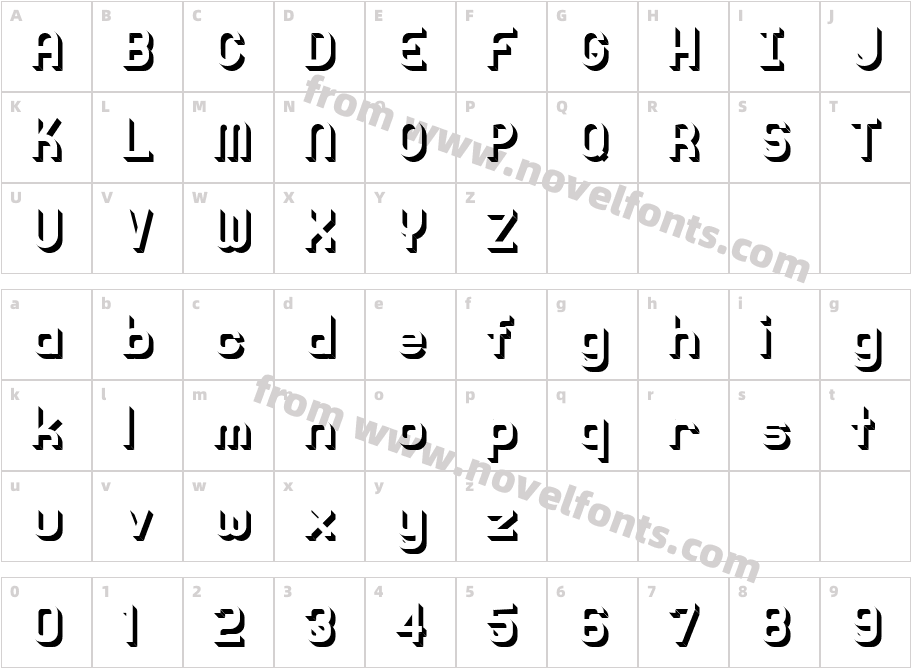 Knochen UltraBlackCharacter Map