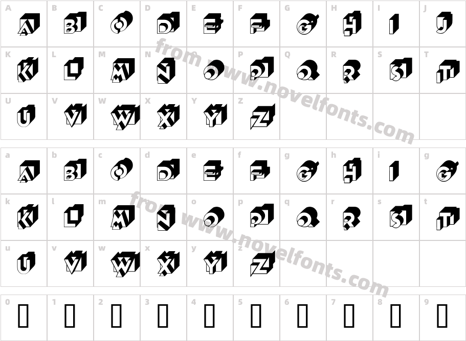 Knockout InitialsCharacter Map