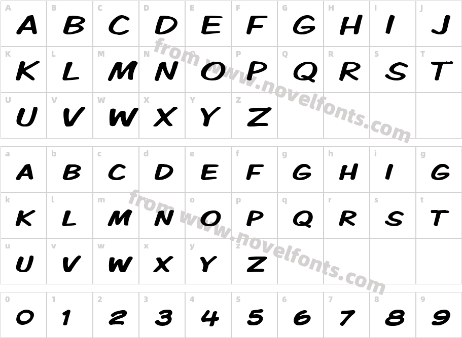 Komika Display Kaps WideCharacter Map