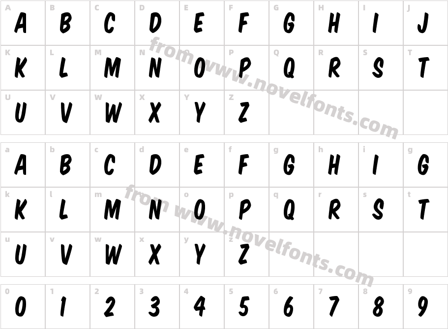 Komika TitleCharacter Map