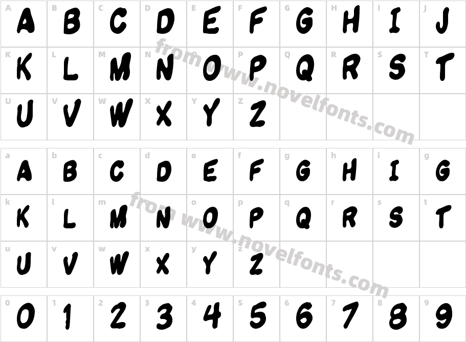 KomikandyCharacter Map