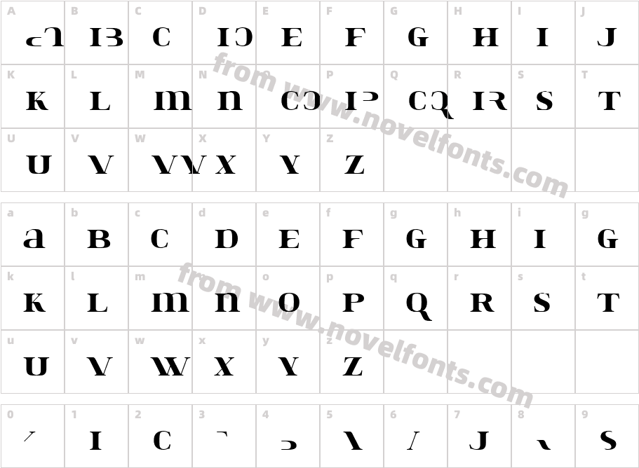 Konstata-StencilCharacter Map