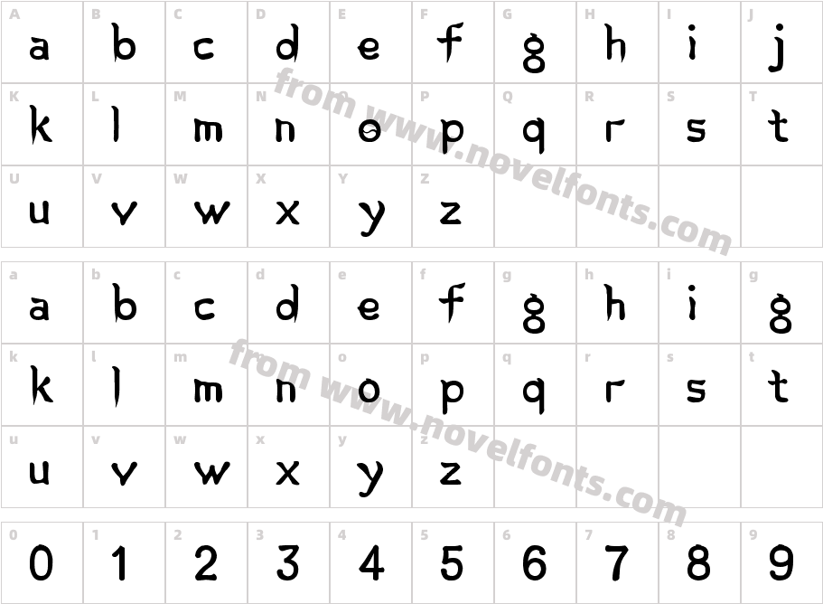 Korean CalligraphyCharacter Map