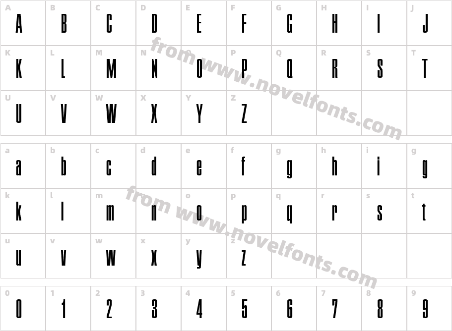 Corporate RegularCharacter Map