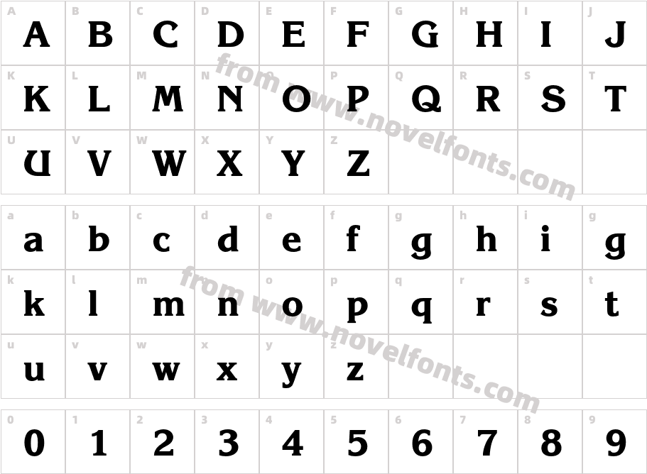 KorinnaEF-ExtraBoldCharacter Map