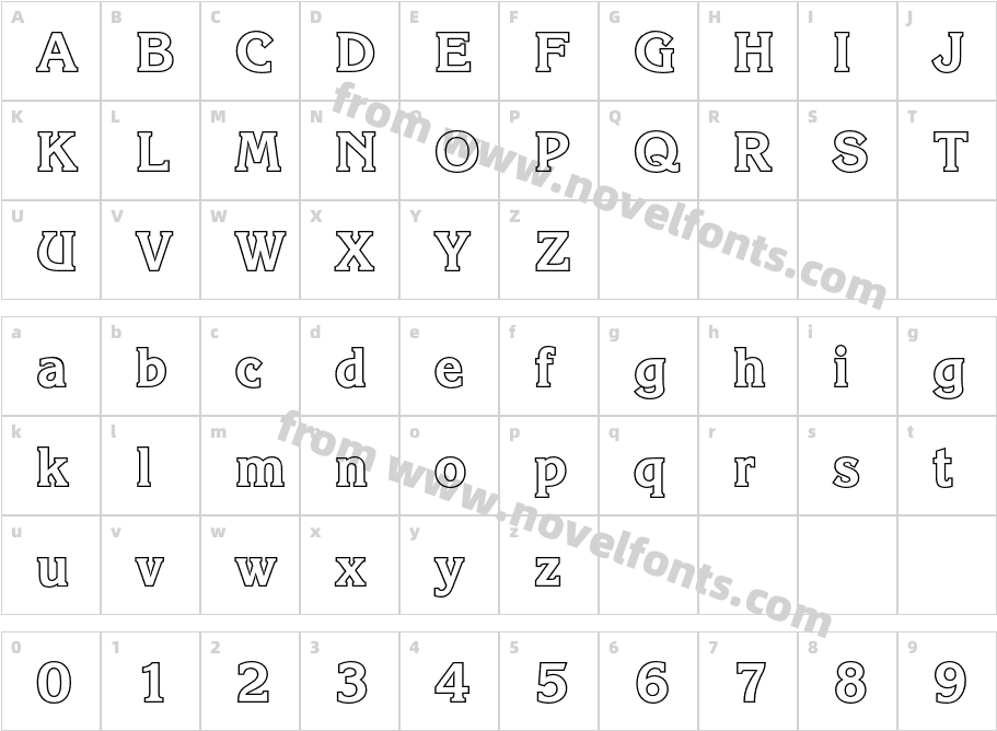 KorinnaITCbyBT-BoldOutlineCharacter Map