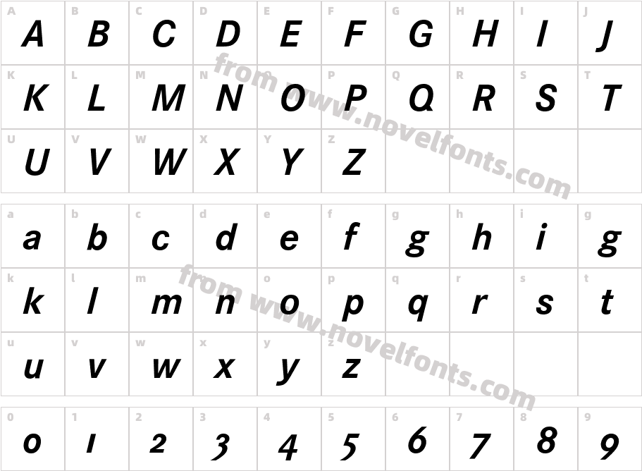 Corporate S Expert Bold Italic OsFCharacter Map