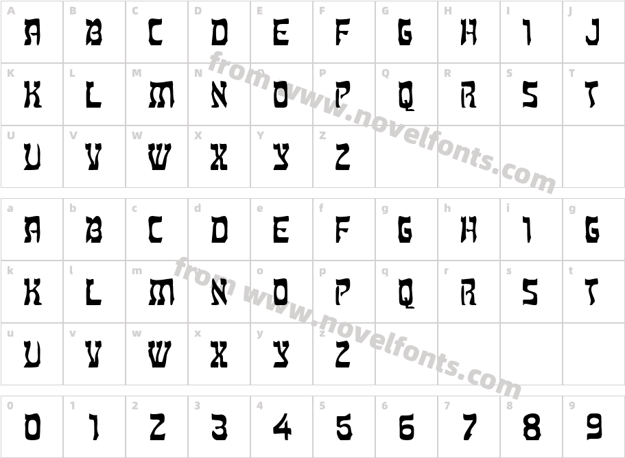 Kosher Wide NormalCharacter Map