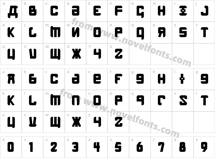 Kremlin Menshevik BoldCharacter Map