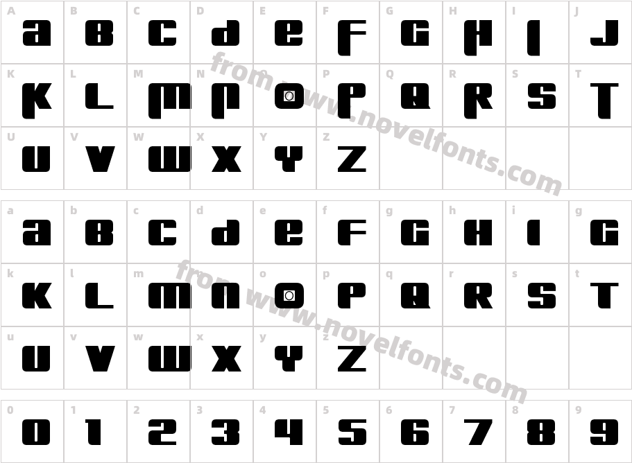 KreonCharacter Map