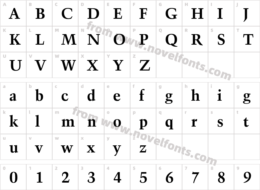 Kuenstler480BT-BoldCharacter Map