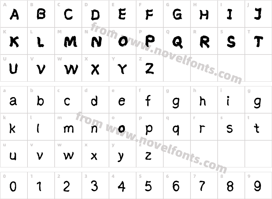 KumadinyaRegularCharacter Map