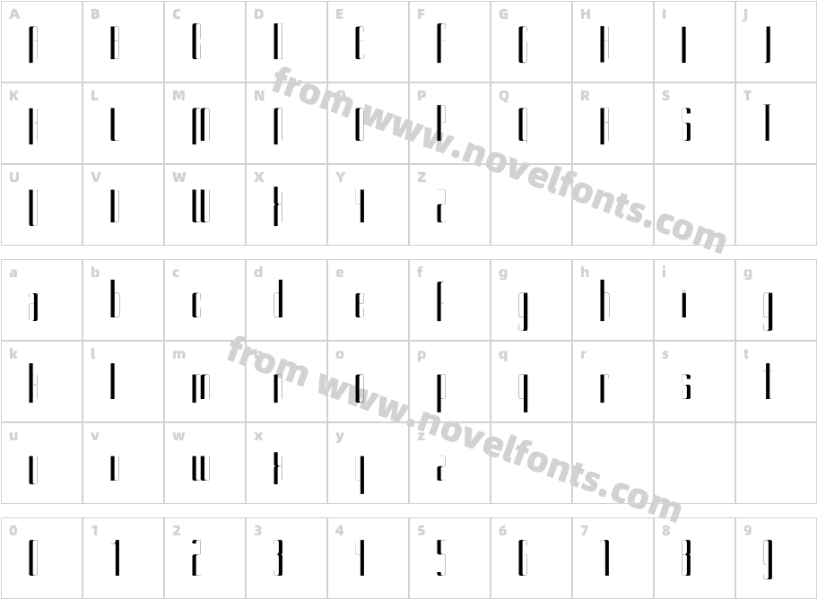 KurkkuCharacter Map