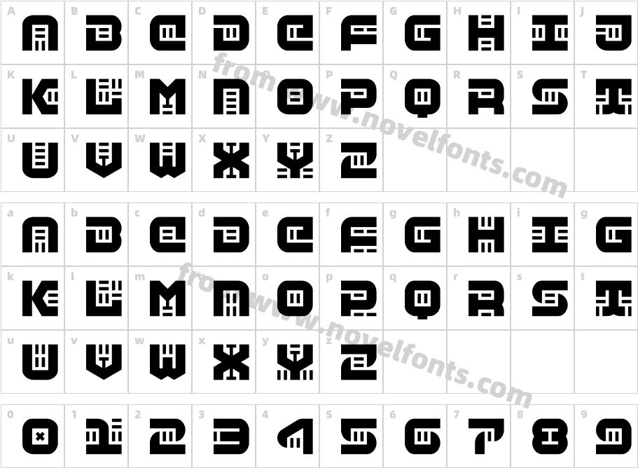 KwarkCharacter Map