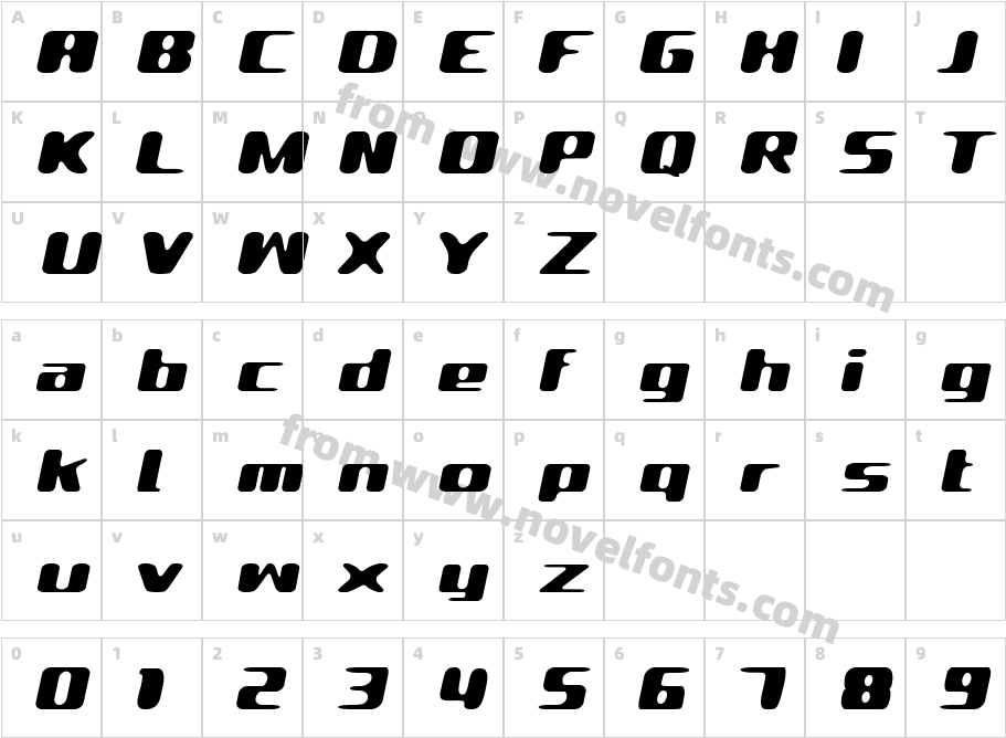 LBIlovely bold italic AlpCharacter Map