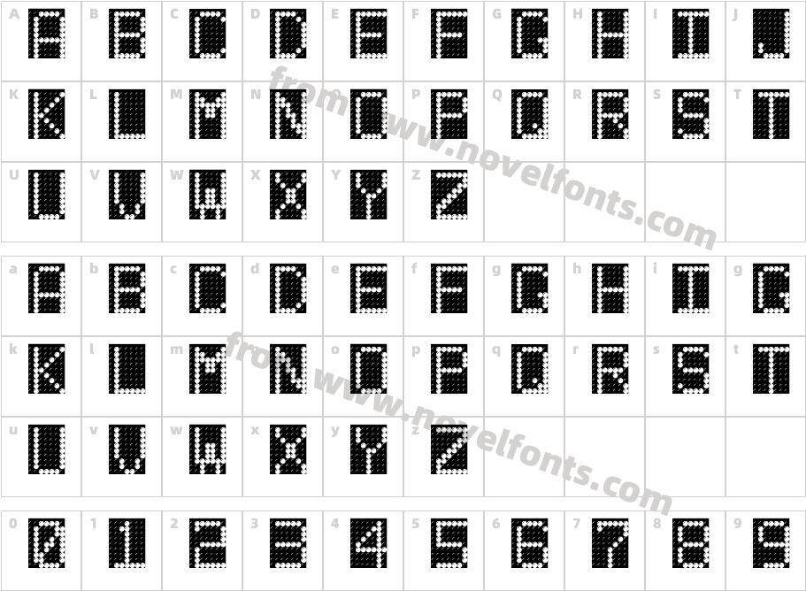 LED BOARDCharacter Map