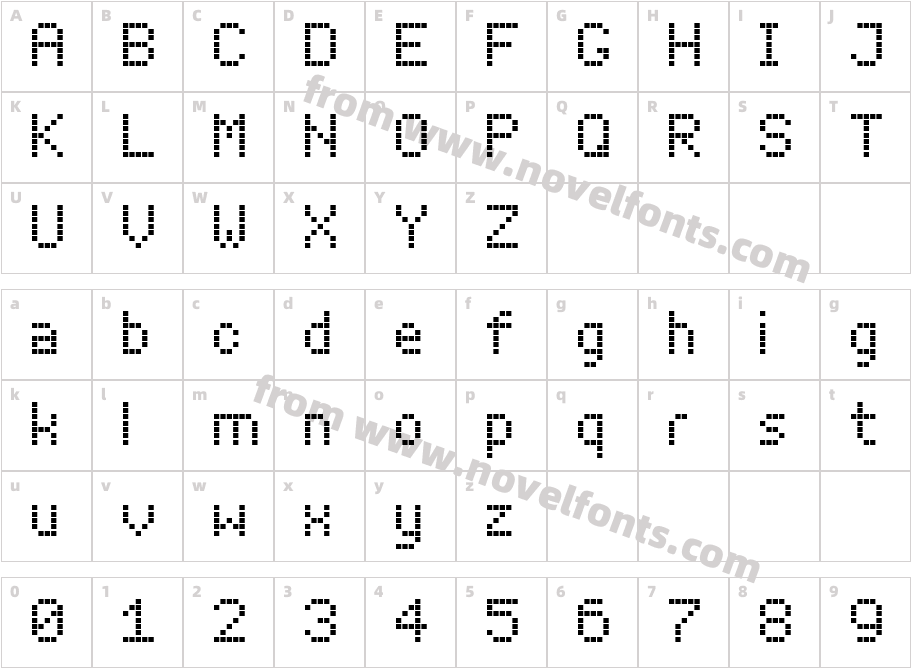 LED Board-7Character Map