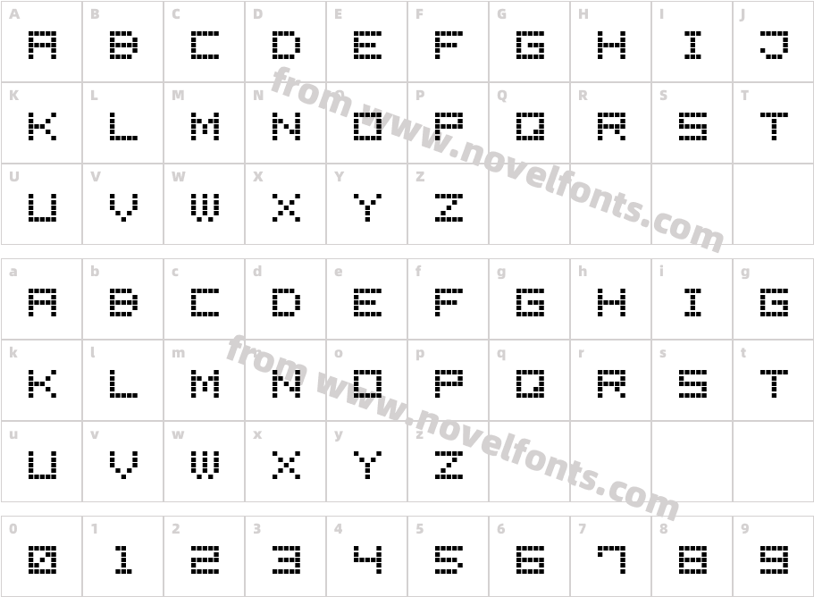 LED Display7Character Map