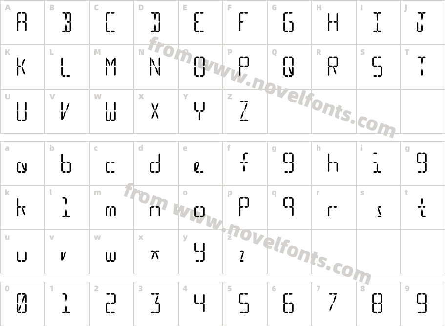 LED SimulatorCharacter Map