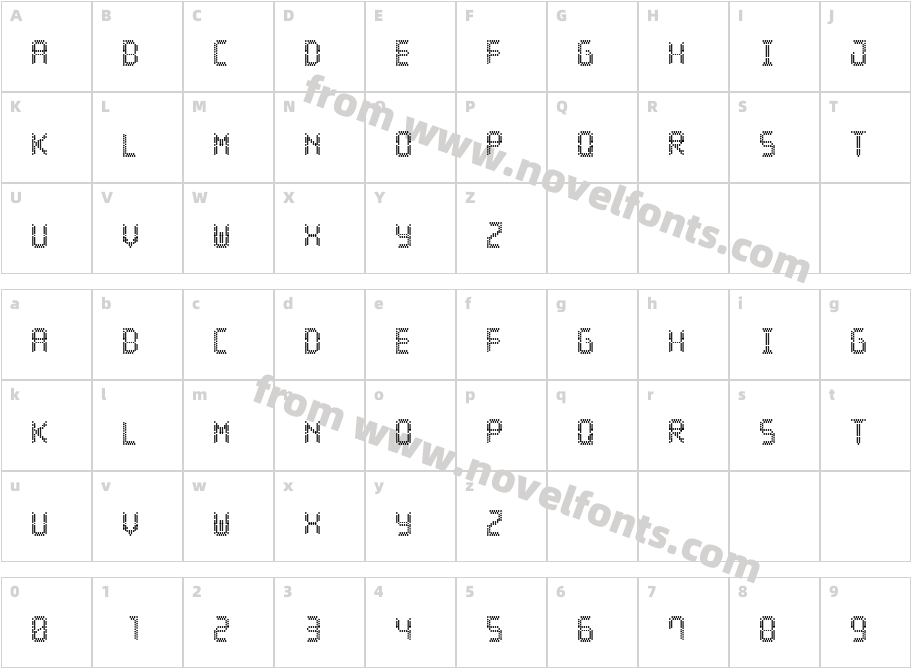 LED Stadion 7Character Map