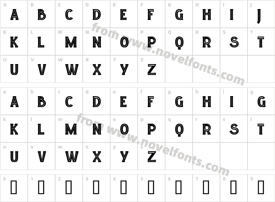 LGF ELUCIDAR TITULARES RegularCharacter Map