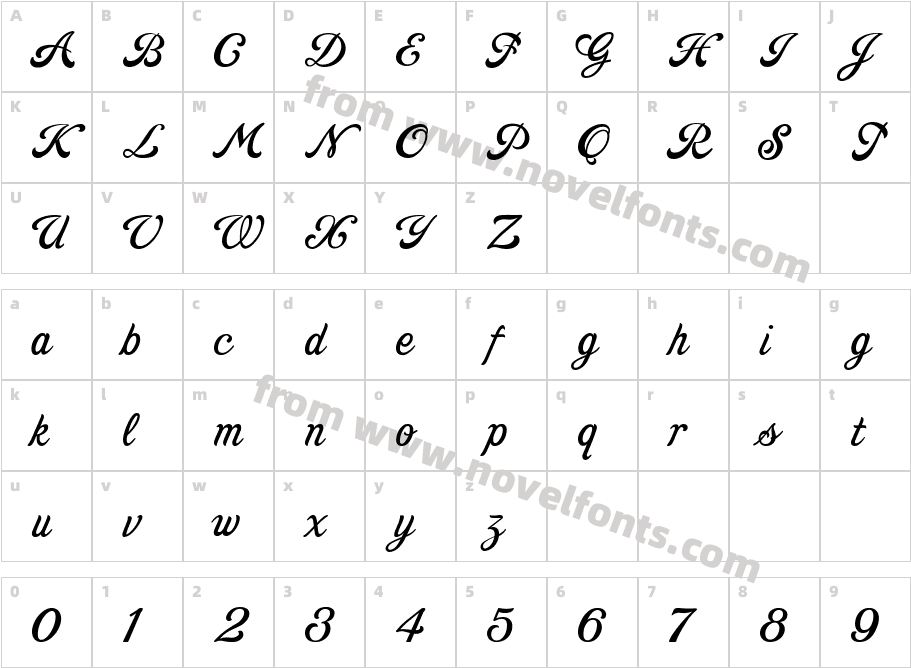 LHF Goldsmith ScriptCharacter Map