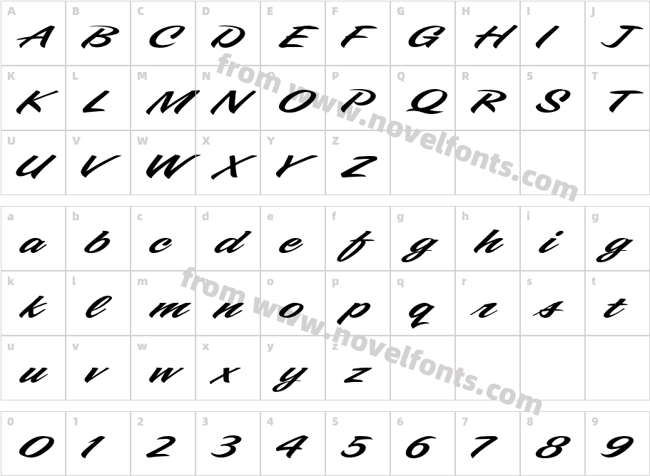 LHF Samster ScriptCharacter Map