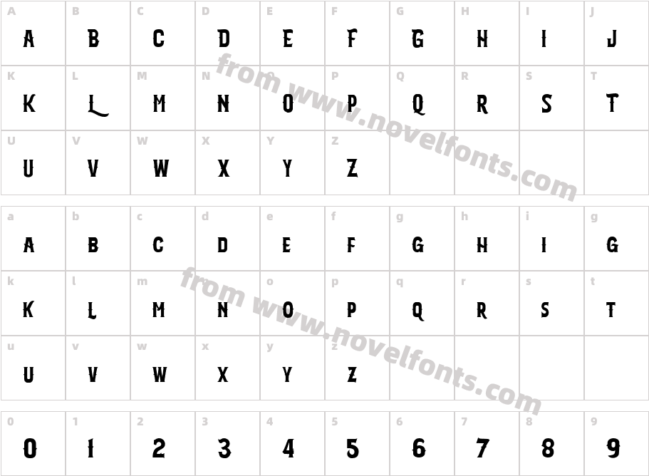 LIKEASTONE2Character Map