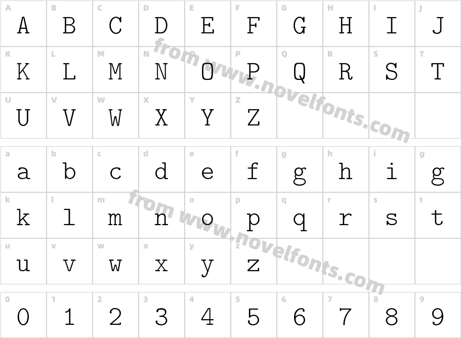 LMMonoLt10-RegularCharacter Map