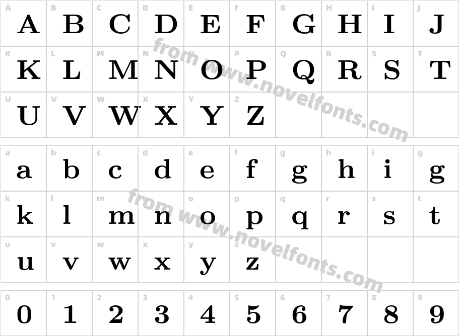 LMRoman8-BoldCharacter Map