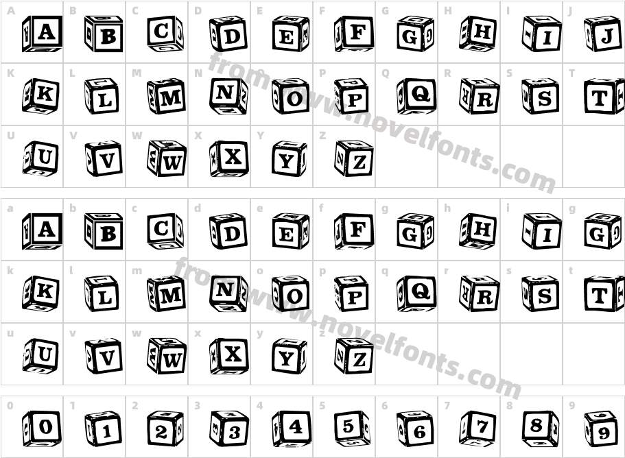 LMS Lance's Letter BlocksCharacter Map