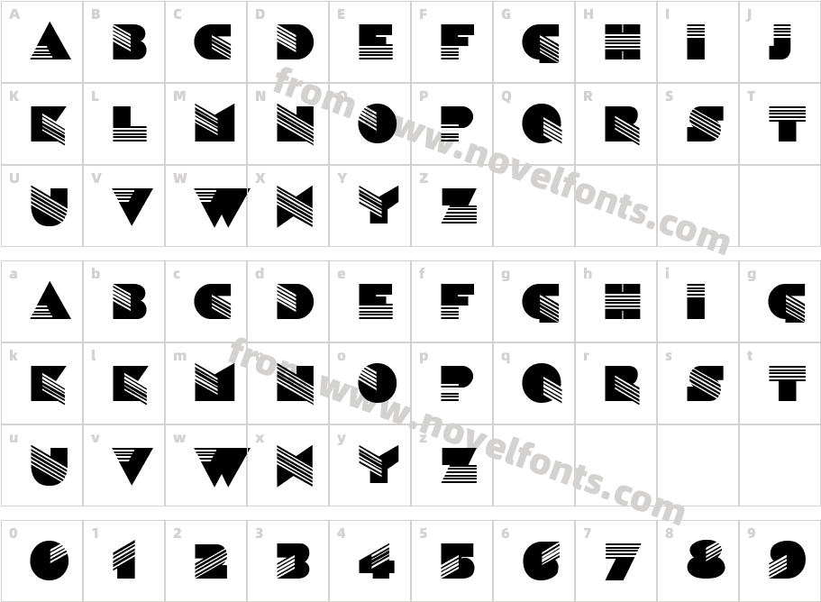 Cosigna RegularCharacter Map