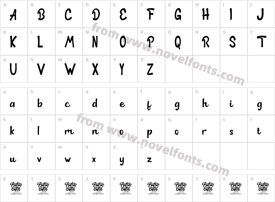 LUCKYSHIRTRegularCharacter Map