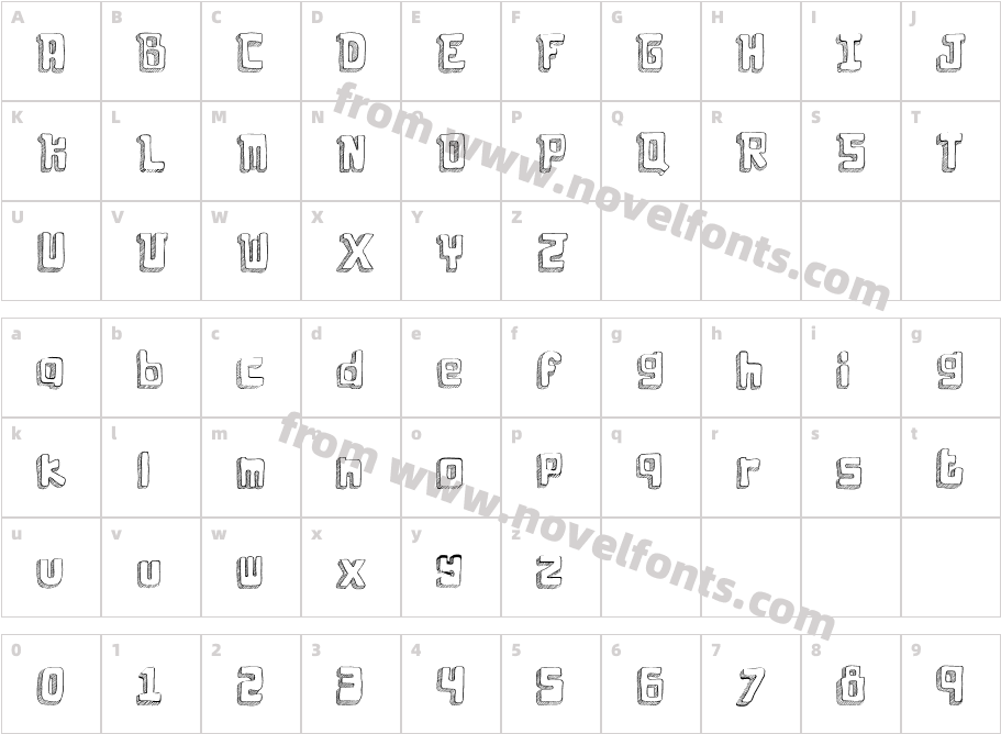 LaBoldytaCharacter Map