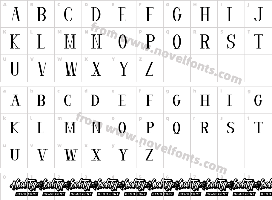 LabellaDemoRegularCharacter Map