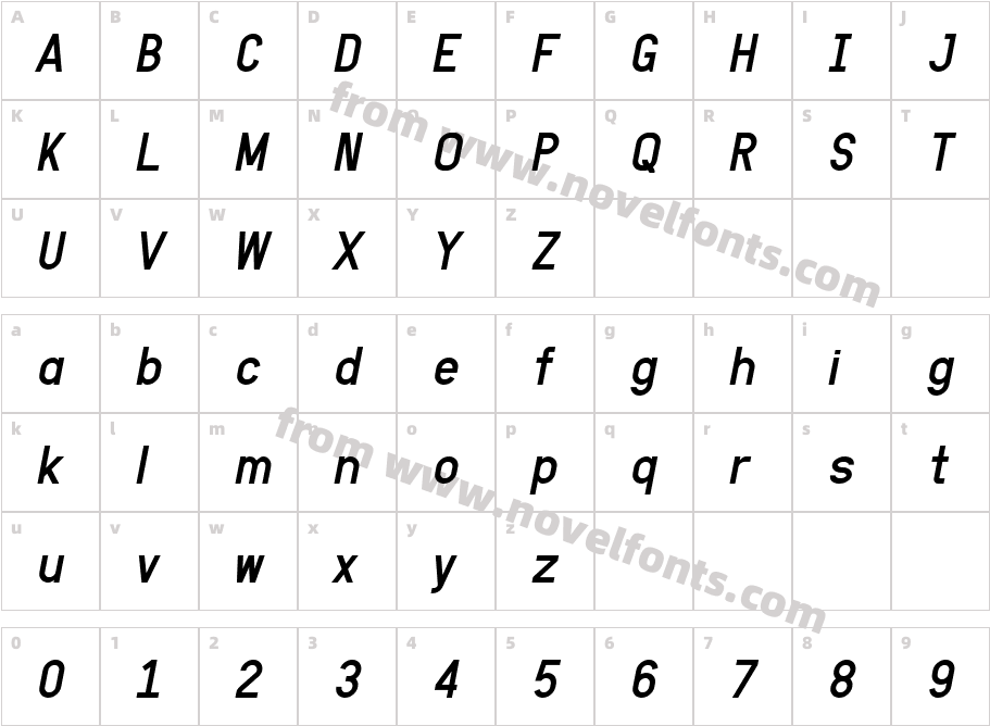 Lambda ItalicCharacter Map