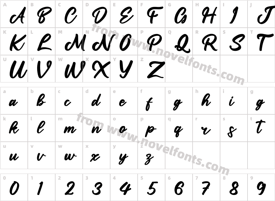 Lamberta SignatureCharacter Map