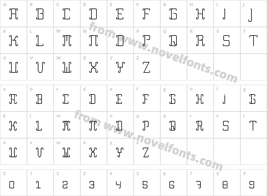 LamiCoppi RegularCharacter Map