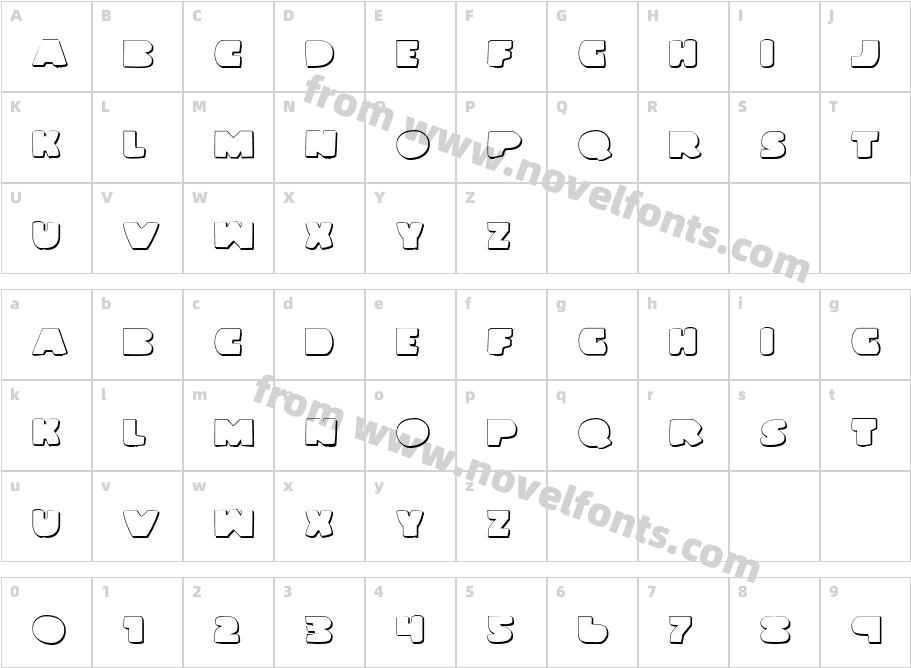 Land Whale OutlineCharacter Map