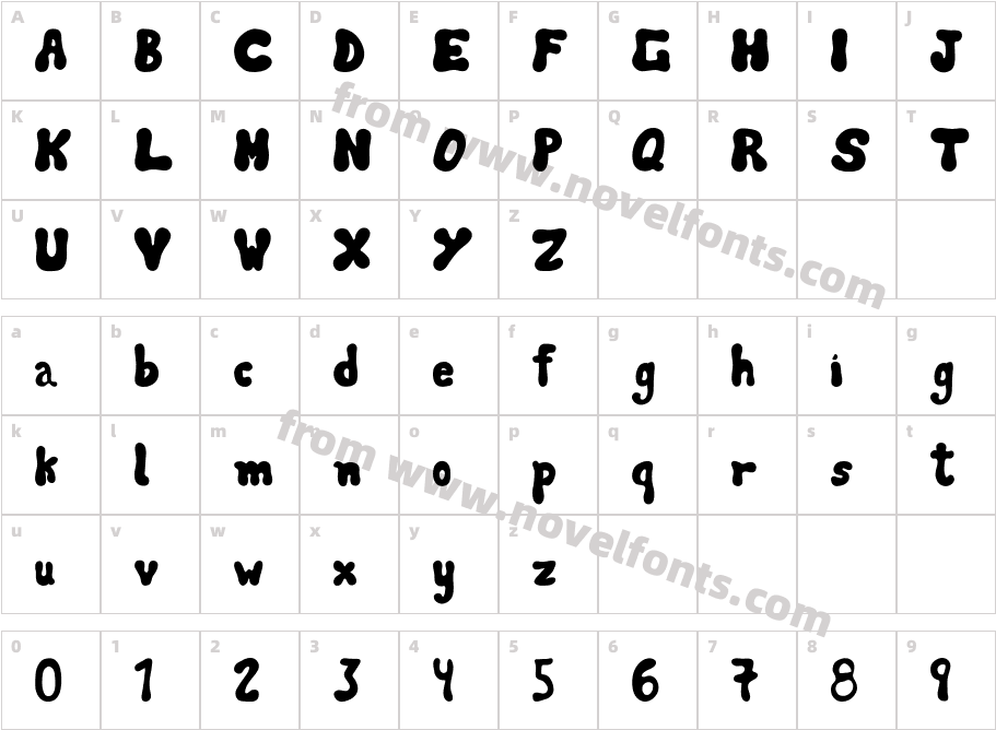 Landa fontCharacter Map