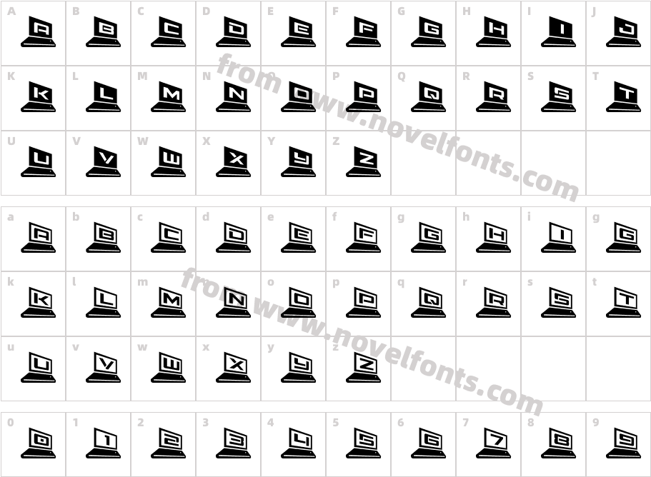 LapTop 3D2Character Map