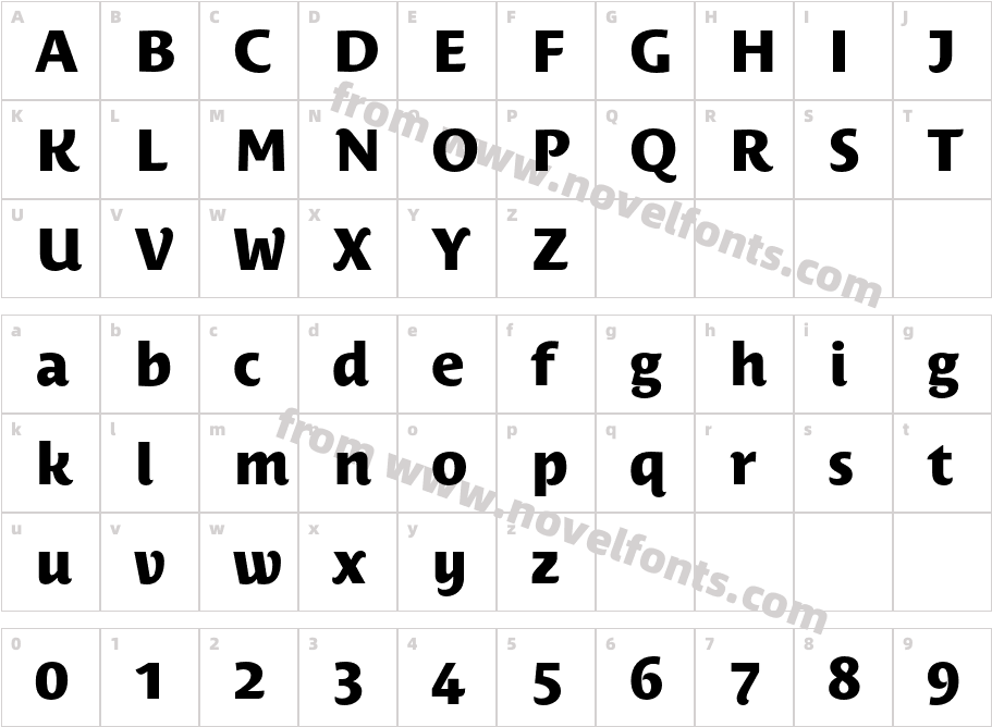 CostaPtf-ExtraBoldCharacter Map