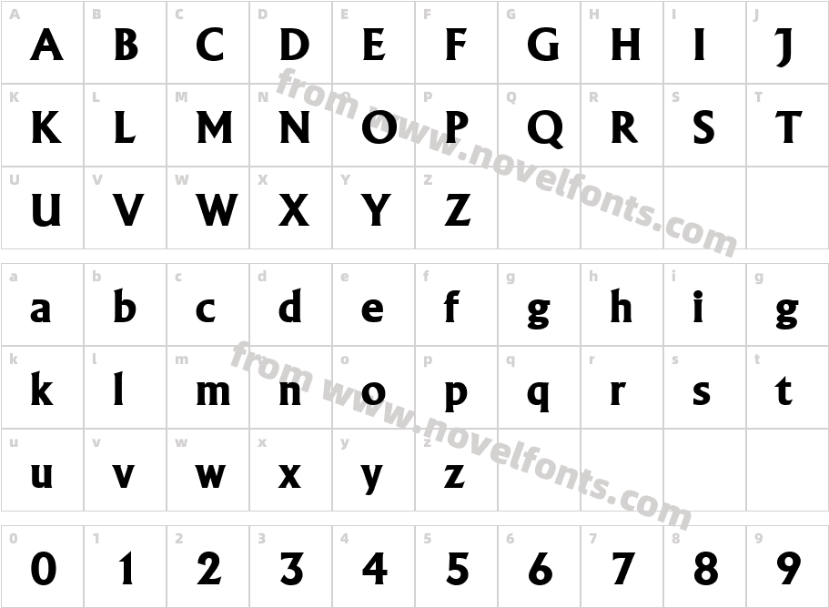 LapidarSerNo2URWT-BoldCharacter Map