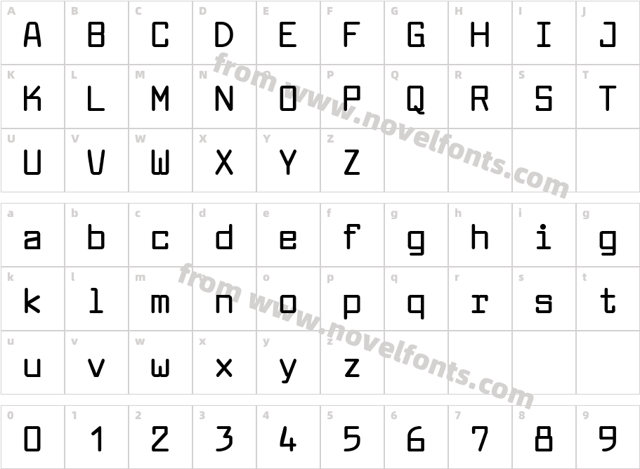 Larabiefont BoldCharacter Map