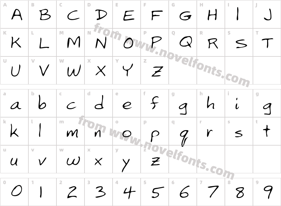 LarkinsHand-PlainCharacter Map