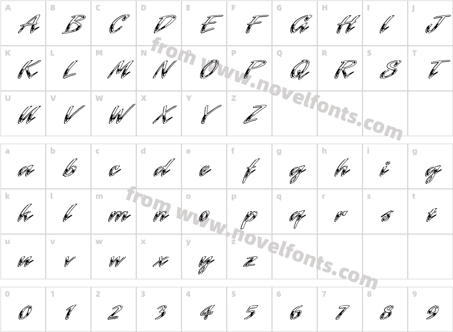 LaserICG-ChromeCharacter Map