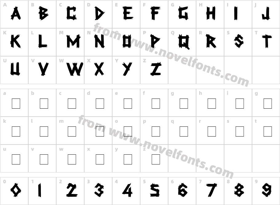 Latex Display Caps SSiCharacter Map